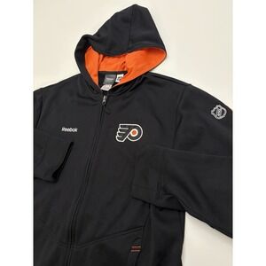 VTG Y2K Philadelphia Flyers Reebok Center Ice Full Zip Hooded Jacket Black M